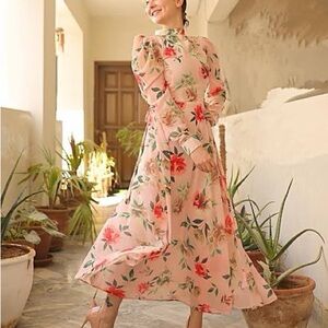 Floral Pink Maxi Dress